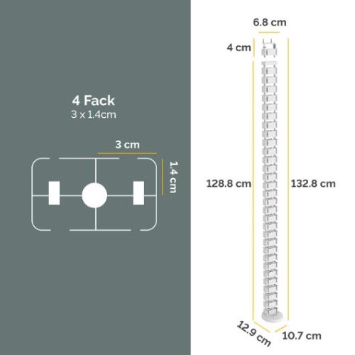 Kabelsamlare FELLOWES CableSpine vit