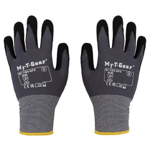 Montagehandske MY-T-GEAR nitril gr� 6