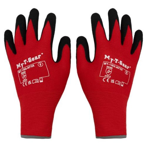 Montagehandske MY-T-GEAR nitril r�d 12
