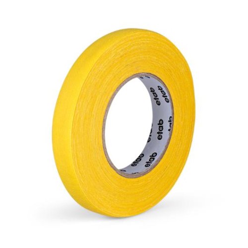 Textiltejp matt 50m x 19mm gul