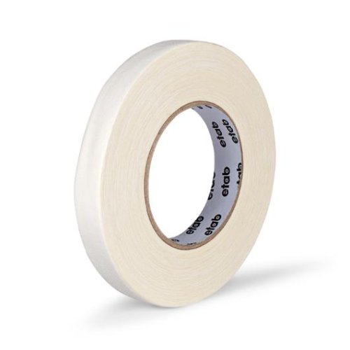 Textiltejp matt 50m x 19mm vit