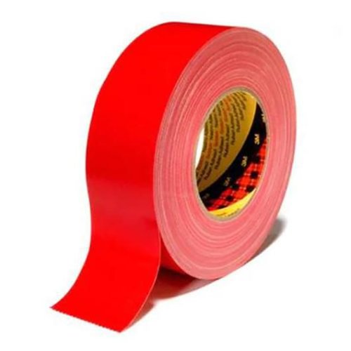 Textiltejp plastbelagd 50m x 25mm rd