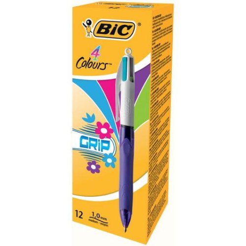 Kulpenna BIC 4 Colours Grip Fashion 1mm