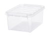 F�rvaringsbox med lock 8L transparent
