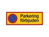 Skylt Parkering frbjuden 594x210 mm alu