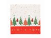 Servetter 3-lags 1/4 33x33 Xmas Trees