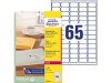 Etikett AVERY 38,1x21,2mm transparent 1625st/fp