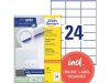 Etikett AVERY 70x36mm 2400st/fp