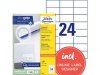 Etikett AVERY 70x37mm 2400st/fp