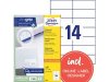 Etikett AVERY 105x42,3mm 1400st/fp