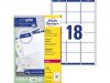 Etikett AVERY 63,5x46,6mm UG 1800st/fp