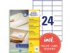 Etikett AVERY 70x36mm 100% tervunnen 2400st/fp