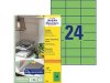 Etikett AVERY 70x37mm Grn 2400st/fp