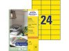 Etikett AVERY 70x37mm gul 2400st/fp