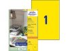 Etikett AVERY 210x297mm neongul 100st/fp
