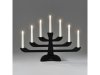 Elljusstake 7 ljus 53x39cm tr svart