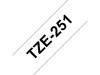Tape BROTHER TZE251 24mm svart p vit
