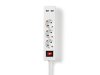 Grenuttag NEDIS jordad 3-vg + 2 USB