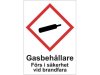 Skylt Gasbehllare A4 Aluminium