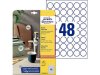 Etikett AVERY 30mm avtagbar rund 440st/fp