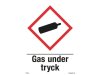 Skylt Gas under Tryck A4 Plast