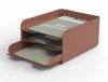 Brevkorg ALBA metall 3-facks A4 terracot