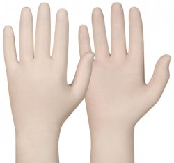 Handske Latex puderfri, Offwhite XL 100/FP