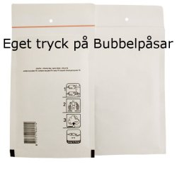  Bubbelpåse vit 150x215mm Inkl tryck 2+0 