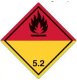  Farligt Gods-etikett Organic Peroxide 250st/rl 