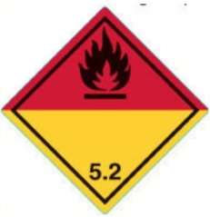  Farligt Gods-etikett Organic Peroxide 250st/rl 