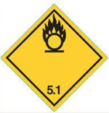  Farligt Gods-etikett Oxidizer 250st/rl 