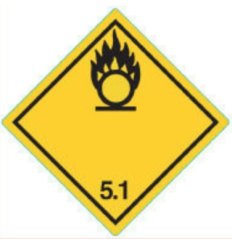  Farligt Gods-etikett Oxidizer 250st/rl 