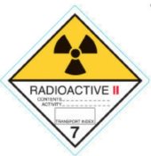 Farligt Gods-etikett Radioactive II 250st/rl