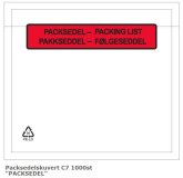 Packsedelsfickor C7 90x110mm med tryck PACKSEDEL 1000st/fp 
