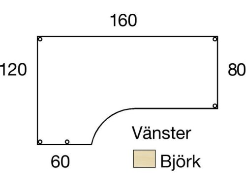 Bord frist v 1,6x1,2x0,8x0,6m bjrkl/sv