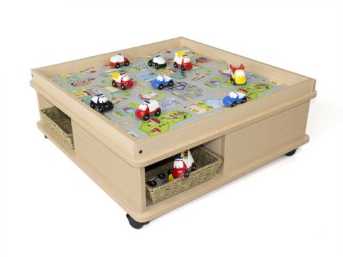 Lekbord med frvaring 83x83x32cm