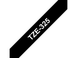 Tape BROTHER TZE325 9mm vit p svart