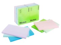  Notes STAPLES 76x127mm sort. färger 