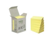 Notes POST-IT 100% recycl 38x51 gul 6/F