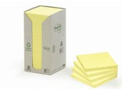 Notes POST-IT 100%recycl 76x76 gul 16/F