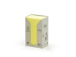 Notes POST-IT 100%recycl 38x51 gul 24/F