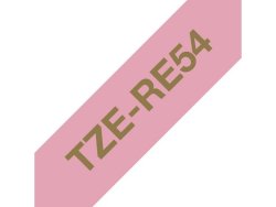 Tape BROTHER TZERE54 24mm guld p rosa
