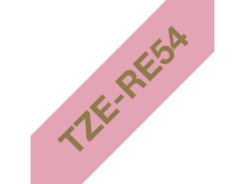 Tape BROTHER TZERE54 24mm guld p rosa