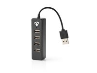  Hub NEDIS USB 4-port svart 