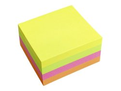 Notes INFO NOTES kub 75x75mm neon