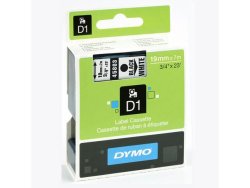 Tape DYMO D1 19mm svart p vit