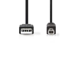 Kabel NEDIS USB 2.0 A-B 1m svart