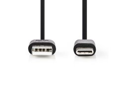 Kabel NEDIS USB-A-USB-C 3m svart