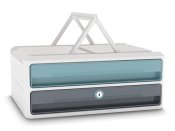 Blankettbox CEP Moovup 2-låd mint/grå